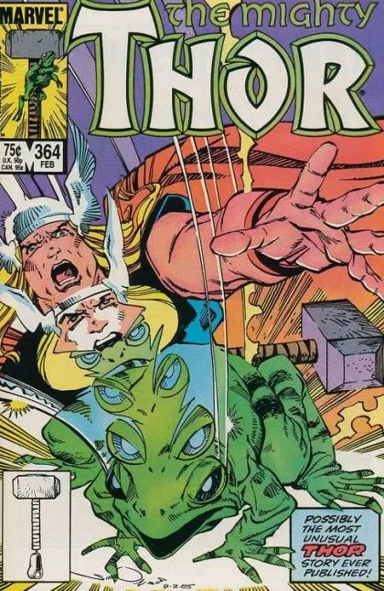 Thor, Vol. 1 #364 comic book cover, 1986