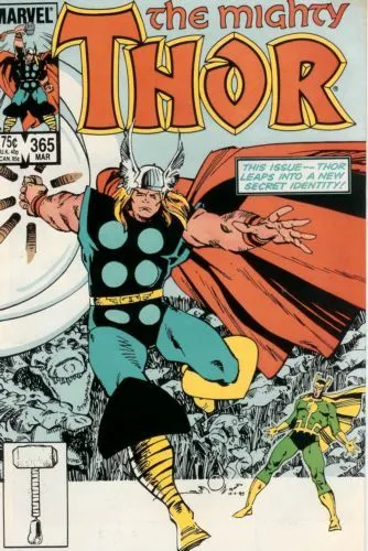 Thor, Vol. 1 #365 Direct Edition comic book cover, 1986