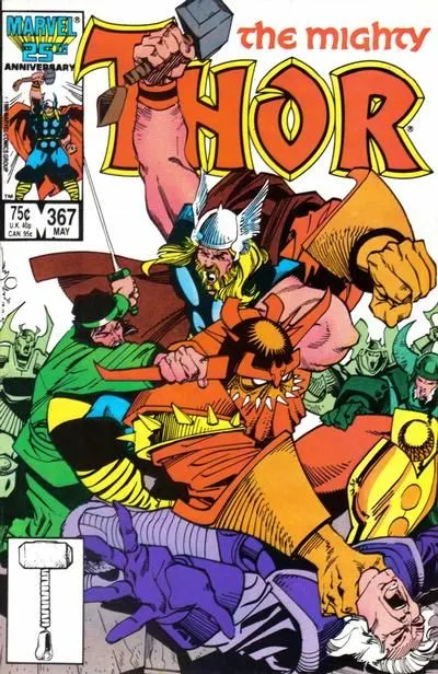 Thor, Vol. 1 #367 Direct Edition comic book cover, 1986