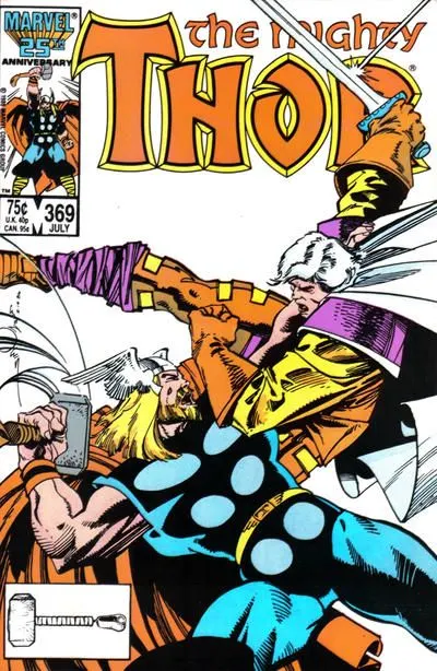 Thor, Vol. 1 #369 Direct Edition comic book cover, 1986