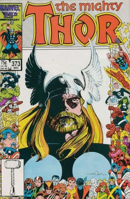 Thor, Vol. 1 #373 Direct Edition comic book cover, 1986