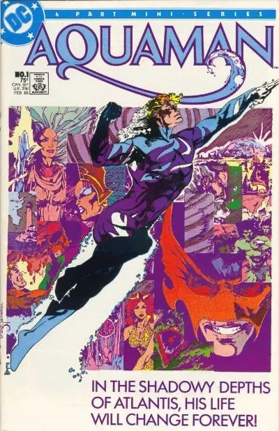 Aquaman, Vol. 2 #1 Direct Edition comic book cover, 1986
