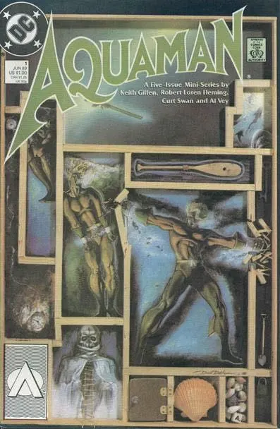 Aquaman, Vol. 3 #1 Direct Edition comic book cover, 1989