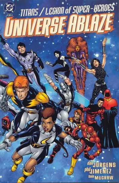 Titans / Legion of Super-Heroes: Universe Ablaze #1 comic book cover, 2000