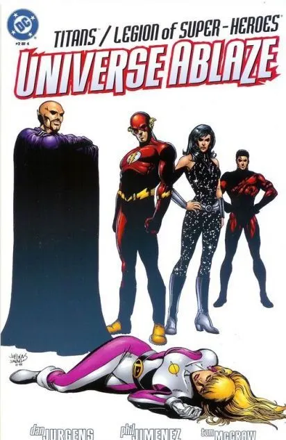 Titans / Legion of Super-Heroes: Universe Ablaze #2 comic book cover, 2000