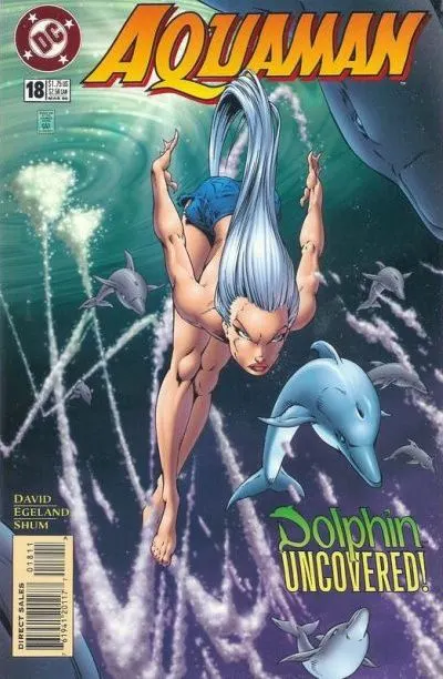 Aquaman, Vol. 5 #18 Direct Edition comic book cover, 1996