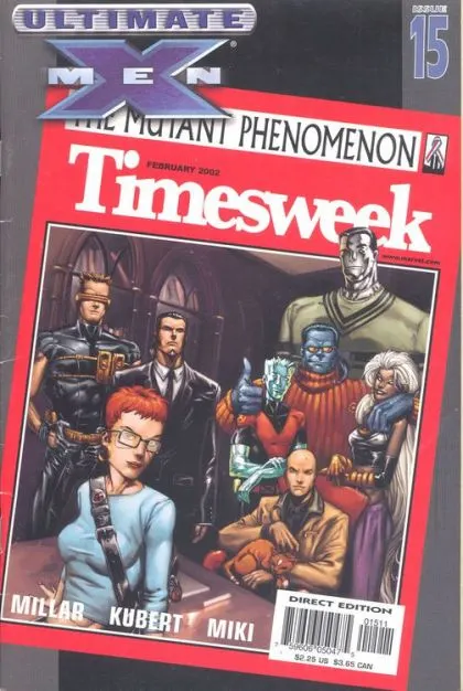 Ultimate X-Men, Vol. 1 #15 Direct Edition comic book cover, 2002