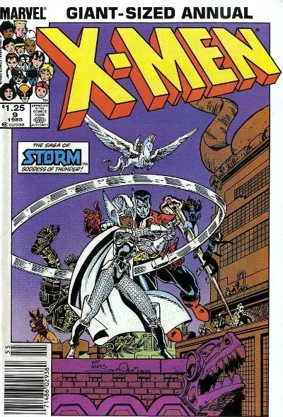 The Uncanny X-Men, Vol. 1 Annual #9 Newsstand Edition comic book cover, 1985