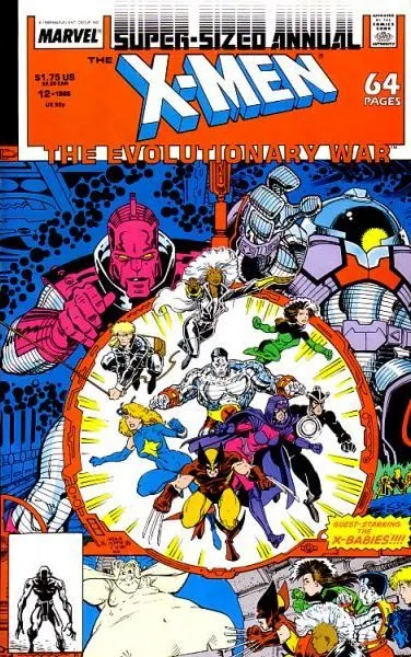 The Uncanny X-Men, Vol. 1 Annual #12 Direct Edition comic book cover, 1988