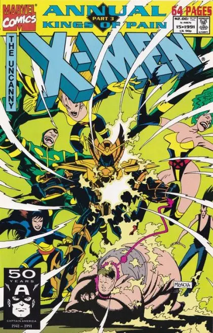 The Uncanny X-Men, Vol. 1 Annual #15 Direct Edition comic book cover, 1991