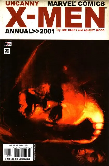 The Uncanny X-Men, Vol. 1 Annual #25 Direct Edition comic book cover, 2002
