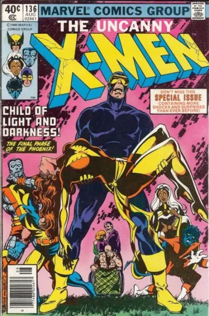 Uncanny X-Men, Vol. 1 #136 Newsstand Edition comic book cover, 1980