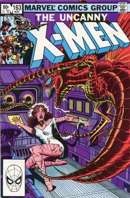 Uncanny X-Men, Vol. 1 #163 Direct Edition comic book cover, 1982