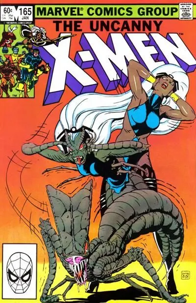 Uncanny X-Men, Vol. 1 #165 Direct Edition comic book cover, 1983