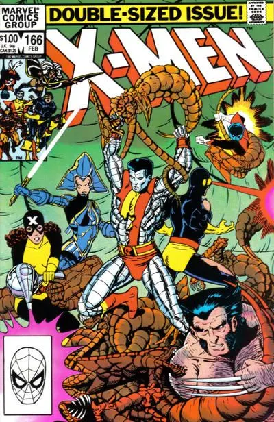 Uncanny X-Men, Vol. 1 #166 Direct Edition comic book cover, 1983
