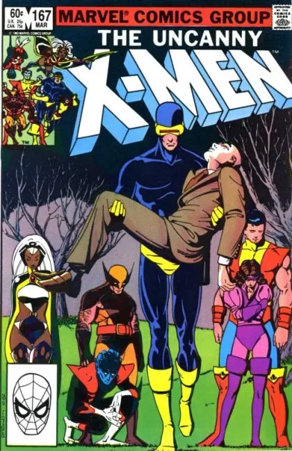 Uncanny X-Men, Vol. 1 #167 Direct Edition comic book cover, 1983