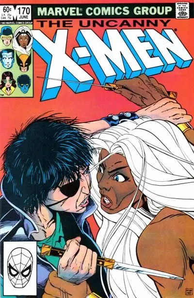 Uncanny X-Men, Vol. 1 #170 Direct Edition comic book cover, 1983