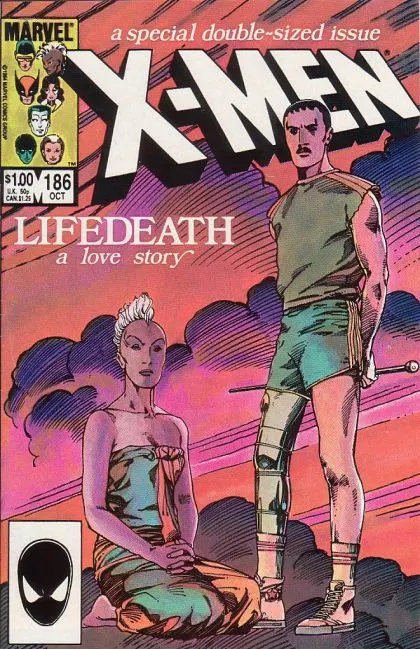 Uncanny X-Men, Vol. 1 #186 Direct Edition comic book cover, 1984