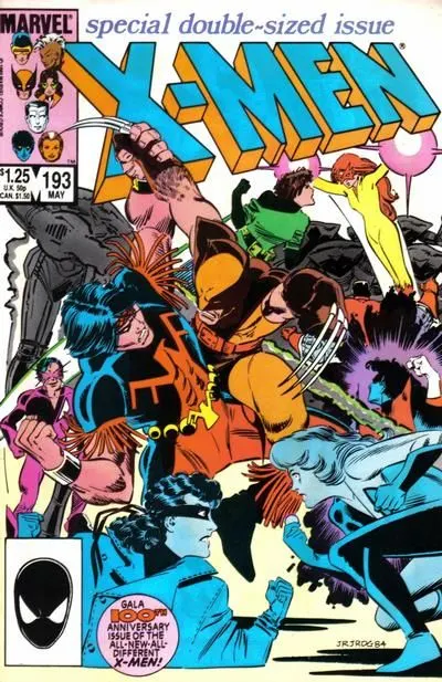 Uncanny X-Men, Vol. 1 #193 Direct Edition comic book cover, 1985