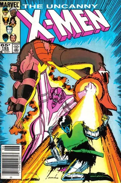 Uncanny X-Men, Vol. 1 #194 Newsstand Edition comic book cover, 1985