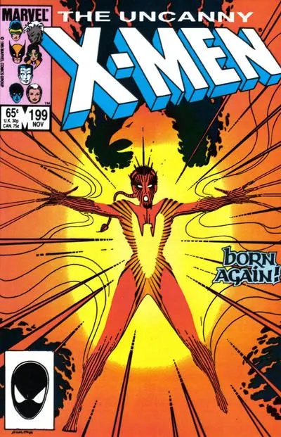Uncanny X-Men, Vol. 1 #199 Direct Edition comic book cover, 1985