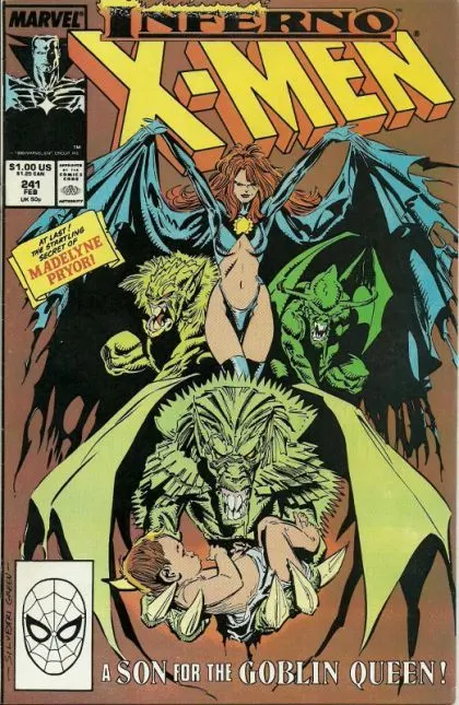 Uncanny X-Men, Vol. 1 #241 Direct Edition comic book cover, 1989