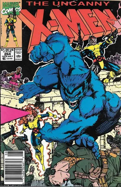 Uncanny X-Men, Vol. 1 #264 Newsstand Edition comic book cover, 1990