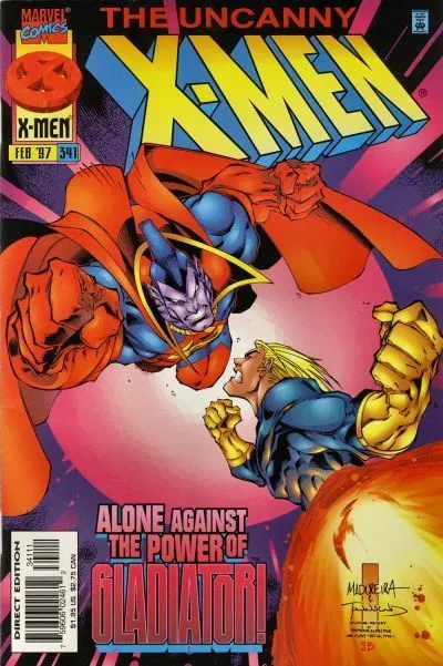 Uncanny X-Men, Vol. 1 #341 Direct Edition comic book cover, 1997