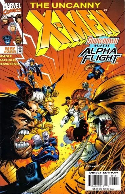 Uncanny X-Men, Vol. 1 #355 Direct Edition comic book cover, 1998