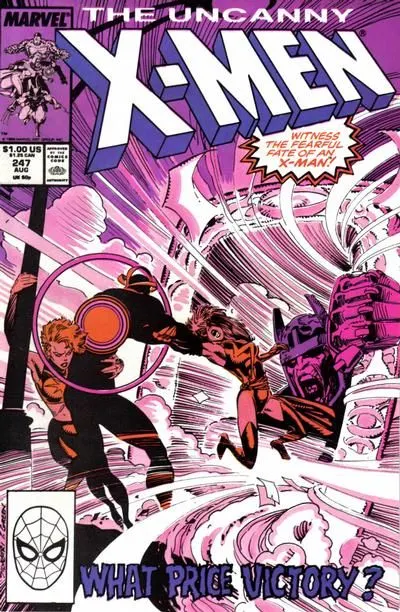Uncanny X-Men, Vol. 1 #247 Direct Edition comic book cover, 1989