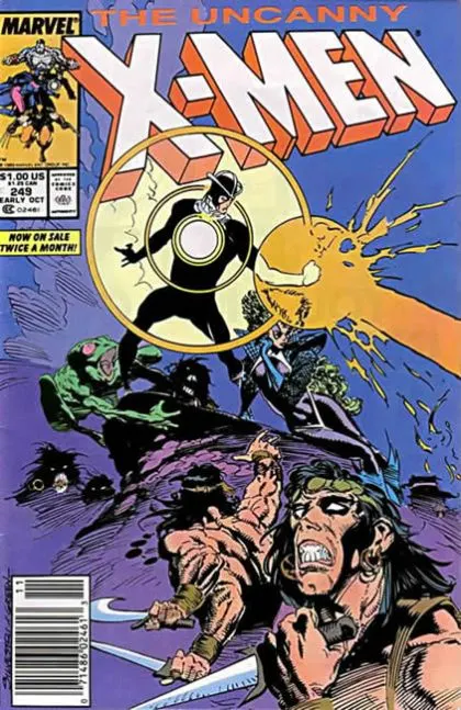 Uncanny X-Men, Vol. 1 #249 Newsstand Edition comic book cover, 1989