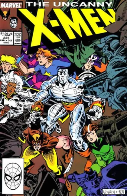 Uncanny X-Men, Vol. 1 #235 Direct Edition comic book cover, 1988