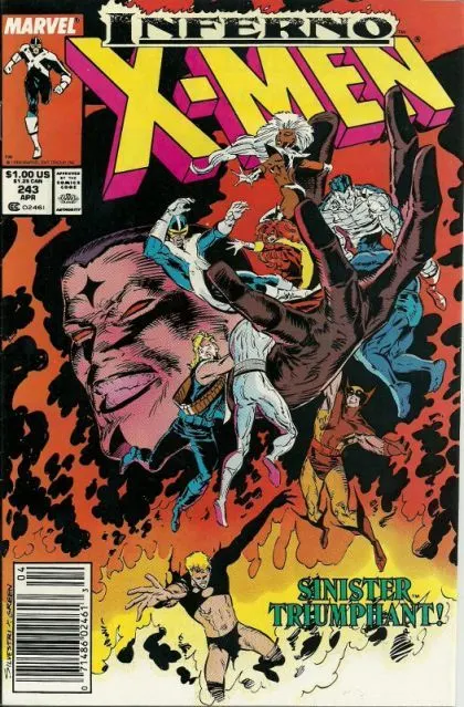 Uncanny X-Men, Vol. 1 #243 Newsstand Edition comic book cover, 1989