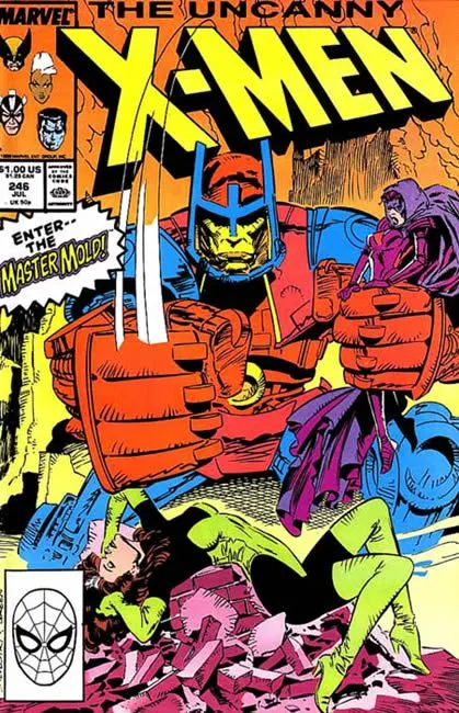 Uncanny X-Men, Vol. 1 #246 Direct Edition comic book cover, 1989