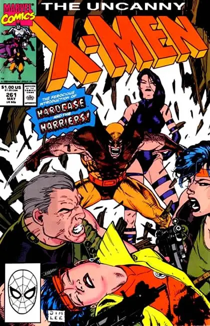 Uncanny X-Men, Vol. 1 #261 Direct Edition comic book cover, 1990