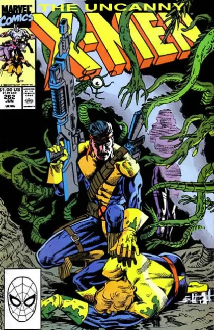 Uncanny X-Men, Vol. 1 #262 Direct Edition comic book cover, 1990