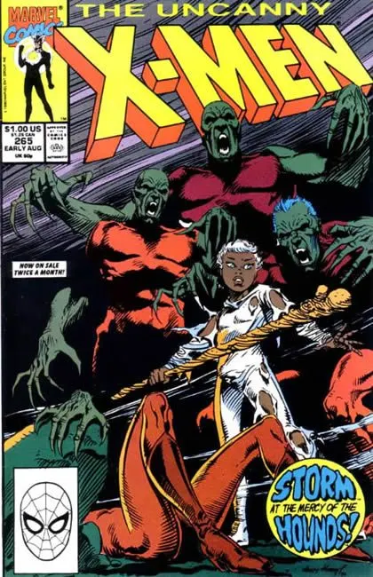 Uncanny X-Men, Vol. 1 #265 Direct Edition comic book cover, 1990
