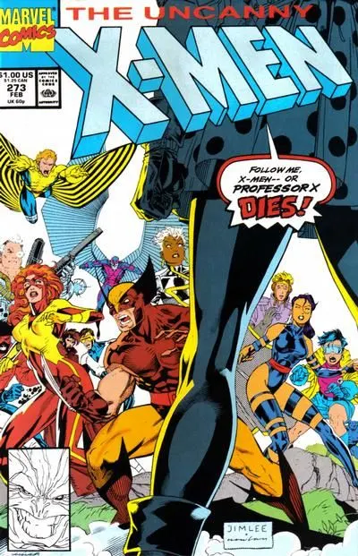 Uncanny X-Men, Vol. 1 #273 Direct Edition comic book cover, 1991