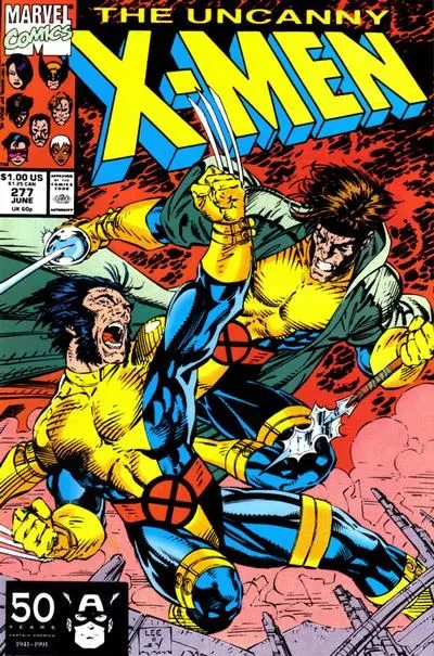 Uncanny X-Men, Vol. 1 #277 Direct Edition comic book cover, 1991