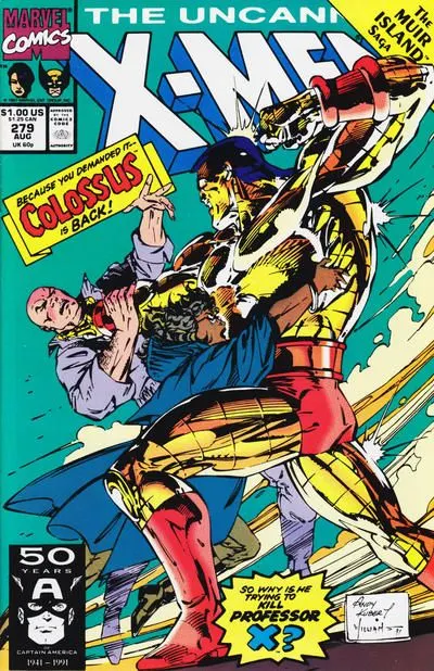 Uncanny X-Men, Vol. 1 #279 Direct Edition comic book cover, 1991
