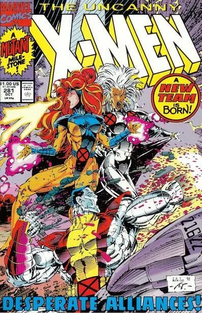 Uncanny X-Men, Vol. 1 #281 Direct Edition comic book cover, 1991