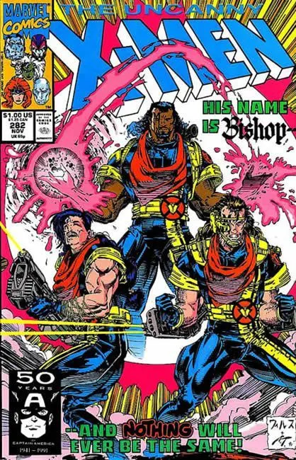 Uncanny X-Men, Vol. 1 #282 Direct Edition comic book cover, 1991