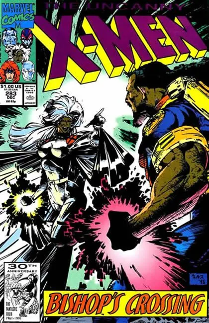 Uncanny X-Men, Vol. 1 #283 Direct Edition comic book cover, 1991