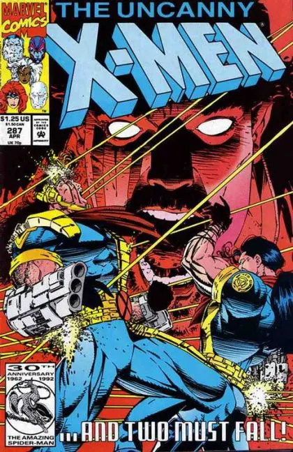 Uncanny X-Men, Vol. 1 #287 Direct Edition comic book cover, 1992