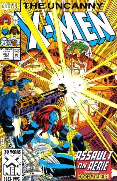 Uncanny X-Men, Vol. 1 #301 Direct Edition comic book cover, 1993