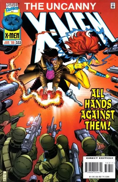 Uncanny X-Men, Vol. 1 #333 Direct Edition comic book cover, 1996