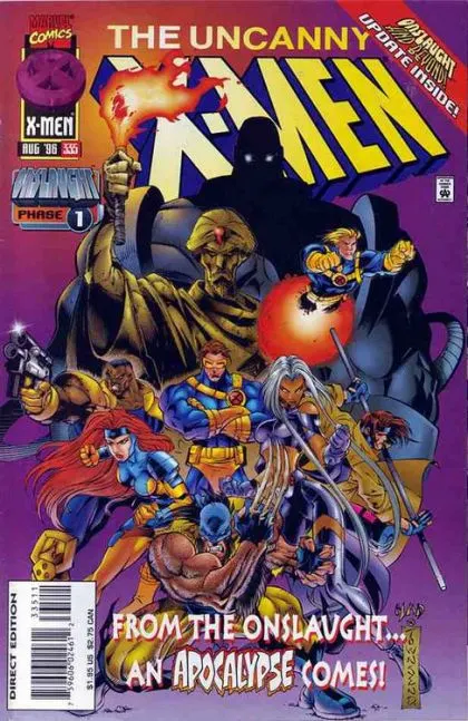 Uncanny X-Men, Vol. 1 #335 Direct Edition comic book cover, 1996