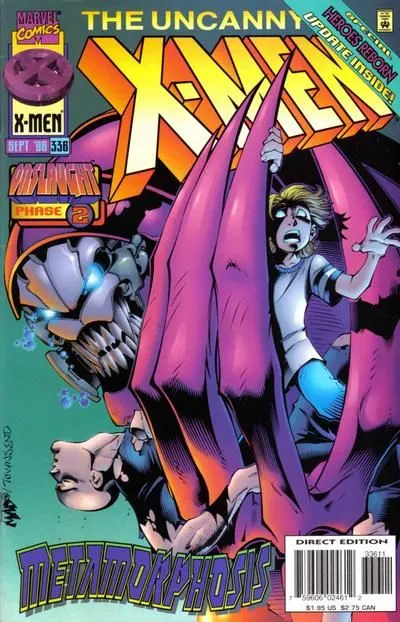 Uncanny X-Men, Vol. 1 #336 Direct Edition comic book cover, 1996