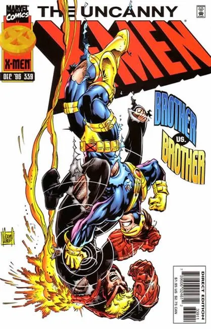 Uncanny X-Men, Vol. 1 #339 Direct Edition comic book cover, 1996