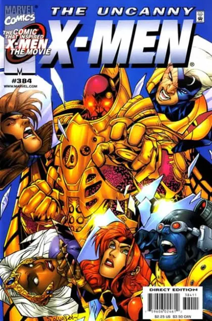 Uncanny X-Men, Vol. 1 #384 Direct Edition comic book cover, 2000